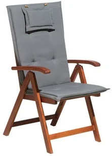 Beliani Zestaw 2 poduszek na krzesła ogrodowe szary TOSCANA - Poduszki ogrodowe - miniaturka - grafika 3