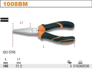 Beta SZCZYPCE PŁASKIE QUALITY BM 160MM 1008BM/160 - Kombinerki i obcęgi - miniaturka - grafika 2