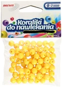 Półfabrykaty do biżuterii - Brewis Koraliki ozdobne żółte K8 8mm VB8863 - miniaturka - grafika 1