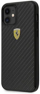 Ferrari FERCAHCP12SBK iPhone 12 mini 5,4" czarny/black hardcase On Track Real Carbon hurtel-65639-0 - Etui i futerały do telefonów - miniaturka - grafika 2