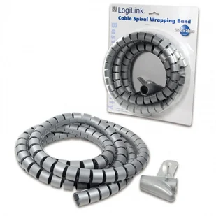 LogiLink Organizer kabli KAB0013 spiralny, 2.5m, s - Pozostałe akcesoria sieciowe - miniaturka - grafika 2