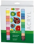 Pozostałe akcesoria dla plastyków - Happy Color Farba akrylowa 12ml 24 kolory - miniaturka - grafika 1
