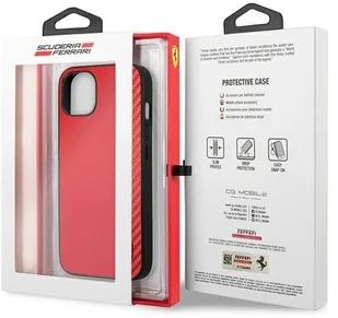 Ferrari FESAXHCP13SRE iPhone 13 mini 5,4" czerwony/red hardcase On Track Carbon Stripe hurtel-82450-0 - Etui i futerały do telefonów - miniaturka - grafika 8