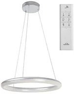 Lampy sufitowe - Rabalux LAMPA wisząca GEORGINA 2565 okrągła OPRAWA zwis LED 24W pierścień ring z pilotem chrom przezroczysty 2565 - miniaturka - grafika 1
