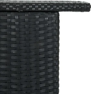 VidaXL Lumarko Ogrodowy stolik barowy, czarny, 120x55x110 cm, polirattan 313468 VidaXL - Stoły ogrodowe - miniaturka - grafika 6