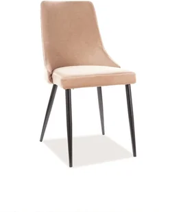 Signal Krzesło PIANO VELVET czarne nogi, beż aksamit BLUVEL 28 - Krzesła - miniaturka - grafika 2