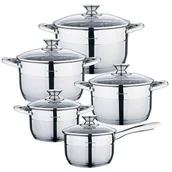 Zestawy garnków i patelni - Klausberg Zestaw garnków stalowych 10 elem KB-7363 KB-7363 - miniaturka - grafika 1