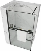 Ścianki i drzwi prysznicowe - Rea Ścianka prysznicowa Bler 120 z półką i wieszakiem Evo - miniaturka - grafika 1