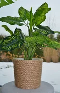 Donice - Doniczki z juty sznurka trawy osłonki koszyk 23 - miniaturka - grafika 1
