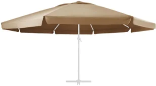 vidaXL Pokrycie do parasola ogrodowego, kolor taupe, 600 cm 312549 - Parasole ogrodowe - miniaturka - grafika 2
