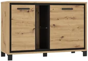 Komody - shumee shumee Komoda L Dąb Artisan Dąb czarny - miniaturka - grafika 1