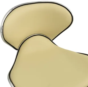 Fotel biurowy, krzesło biurowe VidaXL Taboret kosmetyczny, kremowy, sztuczna skóra 323677 VidaXL - Fotele i krzesła biurowe - miniaturka - grafika 5