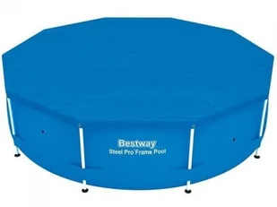 Bestway 58036 flowclear PVC plandeka do przykrywania- 305 cm Steel Pro Max puli  305 cm , szary - Akcesoria do basenów - miniaturka - grafika 2