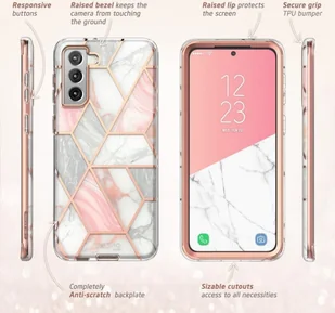 Supcase Etui Cosmo do Samsung Galaxy S21+ Plus Marble - Etui i futerały do telefonów - miniaturka - grafika 6