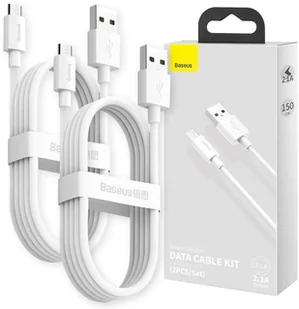Baseus Simple Wisdom Zestaw kabel USB - Micro USB wzmocniony Quick Charge 2.1A 1.5m 2szt TZCAMZJ-02 - Kable USB - miniaturka - grafika 3