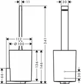 Akcesoria do wc - Hansgrohe WallStoris Szczotka WC czarny mat 27927670 - miniaturka - grafika 1