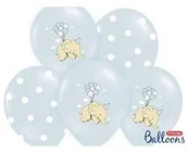 Baby shower i roczek - Strong Balloons Balony 14" "Słonik" STRONG Baby Blue 6 szt SB14P-255-000-6 - miniaturka - grafika 1