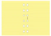 Wkłady do segregatora - Filofax Pocket notatnik import z arkuszy liniowane (UK), żółty B213010 - miniaturka - grafika 1