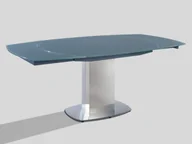 Stoły - Unique Vente Stół do jadalni rozkładany TALICIA - Szkło hartowane i metal - Dla 6 8 osób - Kolor szary - miniaturka - grafika 1