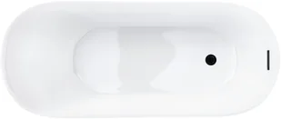 Corsan Wanna wolnostojąca Estella 160 cm z wykończeniem czarnym S-302LBL - Wanny - miniaturka - grafika 4