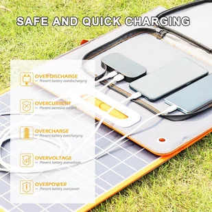 FlashFish Flashfish TSP 18V/100W Foldable Solar Panel Portable Solar Charger with DC/USB Output 818241EUDF - Akcesoria turystyczne - miniaturka - grafika 6