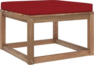 VidaXL Lumarko Podnóżek ogrodowy z poduszką w kolorze winnej czerwieni 3067269 VidaXL - Pufy i podnóżki - miniaturka - grafika 6