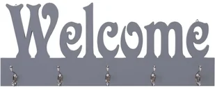 vidaXL Wieszak ścienny na płaszcze WELCOME, szary, 74 x 29,5 cm - Wieszaki i stojaki - miniaturka - grafika 2