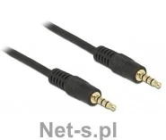 Delock Kabel 3.5mm męski/męski 4-pin czarny 1.0m 83435 - Kable - miniaturka - grafika 2