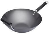 Pozostałe akcesoria kuchenne - Kitchen Craft Stal węglowa Pure Oriental Wok z powłoką zapobiegającą przywieraniu, 35,5 cm Non-Stick Wok Black - 14" - miniaturka - grafika 1