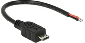 Kable USB - Delock 82697 kabel USB 2.0 Micro B wtyk na 2 x otwarte końcówki kabli czarny 82697 - miniaturka - grafika 1