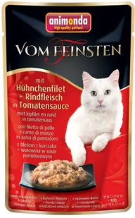 Animonda Vom Feinsten Zestaw vom Feinsten Adult w saszetkach, 36 x 50 g - Filet z kurczaka i wołowina w sosie pomidorowym - Mokra karma dla kotów Animonda Vom Feinsten Zestaw vom Feinsten Adult w saszetkach, 36 x 50 g - Filet z kurczaka i wołowina w sosie pomidorowym - Mokra karma dla kotów - miniaturka - grafika 1
