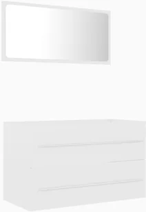 VidaXL Lumarko 2-częściowy zestaw mebli łazienkowych, biały, płyta wiórowa! 804836 VidaXL - Meble łazienkowe - miniaturka - grafika 2