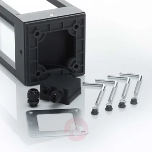 Lampenwelt com Lampa cokołowa LED Carlota, ciemnoszara, 50 cm - Lampy ogrodowe - miniaturka - grafika 5