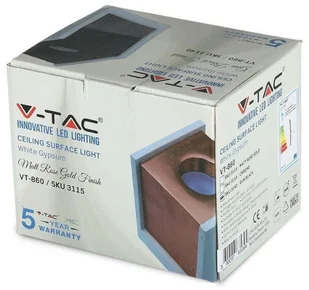 v-tac Oprawa V-TAC GIPS BETON GU10 Natynkowy Kwadrat Biały/Czarny VT-860 - Oprawy, klosze i abażury - miniaturka - grafika 4