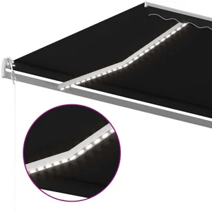 VidaXL Lumarko Automatycznie zwijana markiza, LED i czujnik wiatru, 500x350 cm 3069032 VidaXL - Markizy - miniaturka - grafika 26