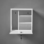 Szafy biurowe - AJ Produkty Szafa lekarska CURE, 1 drzwi, zamek na klucz, 400x380x285 mm - miniaturka - grafika 1