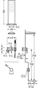 Zestawy prysznicowe - Tres Espacio Zestaw prysznicowy podtynkowy z deszczownicą i z dźwignią chrom 210.273.12 - miniaturka - grafika 1