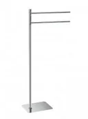 Wieszaki łazienkowe - Gedy ARTU Stojak z wieszakiem na ręczniki kwadratowy chrom 1131 - miniaturka - grafika 1