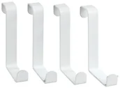Wieszaki łazienkowe - Wenko Wieszaki na drzwi białe 4 sztuki matowe 23545100 - miniaturka - grafika 1