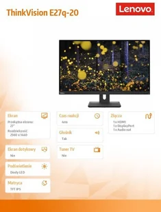 Lenovo E27q-20 62D0GAT1EU - Monitory - miniaturka - grafika 10