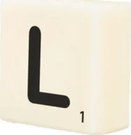 Świece - Paper Dreams świeca Scrabble litera L wosk 2 x 4 cm czarny/biały twm_828406 - miniaturka - grafika 1
