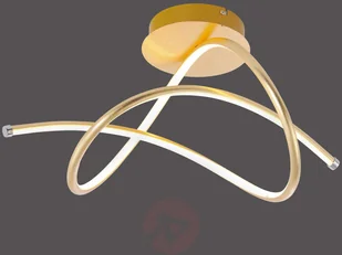 Leuchten Direkt Lampa sufitowa LED Violetta, zakrzywiona, złota - Lampy sufitowe - miniaturka - grafika 3