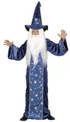 Stroje karnawałowe - Widmann Niebieska czarnoksiężnicy kostium dla dzieci, srebro 15227 - miniaturka - grafika 1