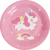 Naczynia i sztućce jednorazowe - A Little Lovely Company Talerzyki papierowe Złoty Jednorożec 8719033866782 - miniaturka - grafika 1