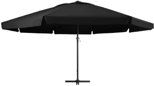 vidaXL Parasol ogrodowy na aluminiowym słupku, 500 cm, czarny vidaXL - Parasole ogrodowe - miniaturka - grafika 3