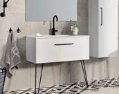 Szafki łazienkowe - Elita 166932 Futuris Szafka łazienkowa 70 1S kolor biały połysk 166932 - miniaturka - grafika 1