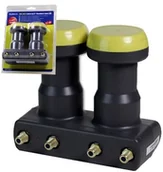 Konwertery satelitarne - Humax Digital LNB 248-B Mono Block Quad 6 stopni odstęp między na stałe, odporny na warunki atmosferyczne obudowa ochronna, odbiornik pobierania feedaufn 23 MM na 4/2-satelitów 4043745618495 - miniaturka - grafika 1