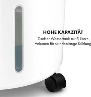 Klarstein Skypillar, chłodnica powietrza 3 w 1, wentylator, nawilżacz powietrza, zbiornik 5 l, pilot zdalnego sterowania, panel dotykowy HTR2-SkypillarB - Klimatory - miniaturka - grafika 5