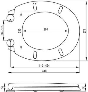 FALA UNIWERSALNA DESKA WC Z POLIPROPYLENU WOLNOOPADAJĄCA Z WYPINANNIEM JEDNYM PRZYCISKIEM 75465 ZYSKAJ RABAT 30 ZŁ 75465 - Deski sedesowe - miniaturka - grafika 5