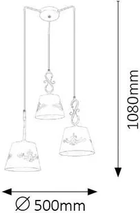 Rabalux LAMPA wisząca ANNA 2234 metalowa OPRAWA prowansalski ZWIS kaskada z wycięciami biała 2234 - Lampy sufitowe - miniaturka - grafika 5